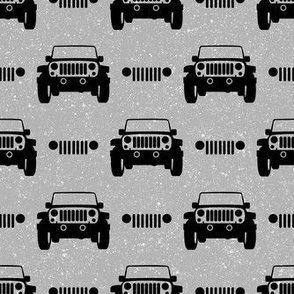 Medium Scale All Terrain Vehicle Off Roading Jeep Grill in Grey and Black