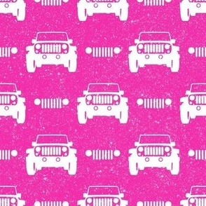Medium Scale All Terrain Vehicle Off Roading Jeep Grill in Pink