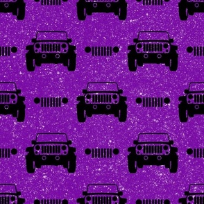 Large Scale All Terrain Vehicle Off Roading Jeep Grill in Black and Purple