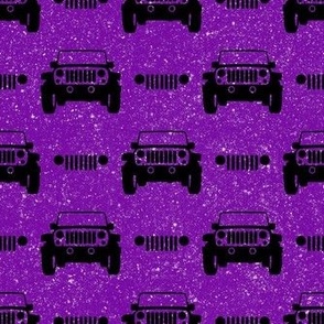 Medium Scale All Terrain Vehicle Off Roading Jeep Grill in Black and Purple