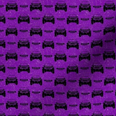 Small Scale All Terrain Vehicle Off Roading Jeep Grill in Black and Purple