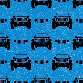Medium Scale All Terrain Vehicle Off Roading Jeep Grill in Black and Blue