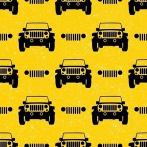 Medium Scale All Terrain Vehicle Off Roading Jeep Grill in Black and Yellow