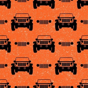 Large Scale All Terrain Vehicle Off Roading Jeep Grill in Black and Orange