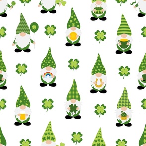 Large Scale Lucky Gnomes Green Shamrocks Saint Patrick's Day 