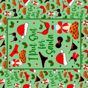 Large 27x18 Panel I Put Out for Santa Sarcastic Funny Christmas Humor Milk and Cookies for Wall Hanging or Tea Towel