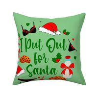18x18 Panel I Put Out For Santa Funny Sarcastic Christmas Milk and Cookies for DIY Throw Pillow Cushion Cover or Tote Bag