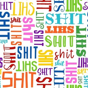 Large Scale Shit Colorful Word Scatter Sarcastic Sweary Adult Humor