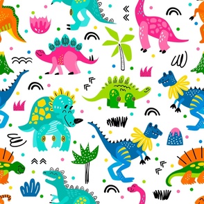 Large Scale Colorful Dinosaur World Children's Dino Novelty