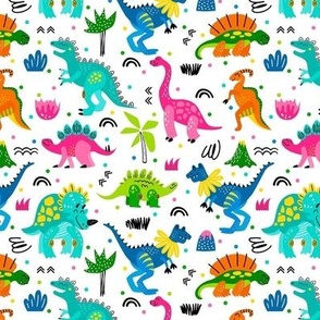 Small Scale Colorful Dinosaur World Children's Dino Novelty