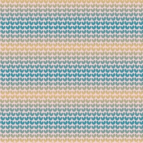 Blobby Knit Stripe Pink Blue Tan