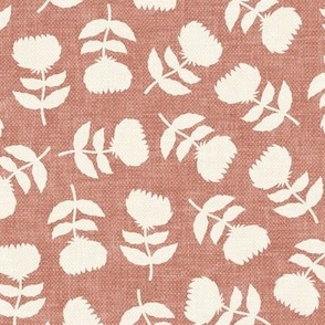 floral - vintage floral - terracotta  -  LAD21