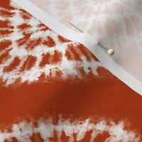 Bigger Scale Tie Dye Diamond Bursts White on Dark Terracotta Burnt Orange Brown