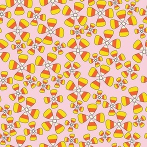 Candy Corn Mod Flowers- Pink