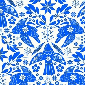 Scandinavian Folk Art Blue