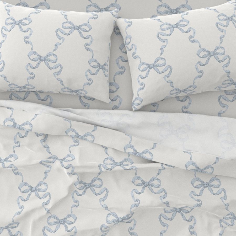 Hannah Ribbon Trellis in QUIET BLUE  CREAM 