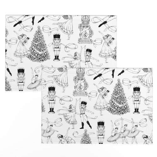 Nutcracker Toile Black and White - Large