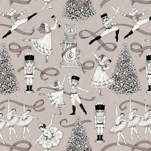 Nutcracker Toile Neutral - Large