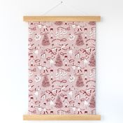 Nutcracker Toile Red & White Shades - Smaller