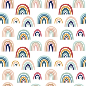 Large Scale Colorful Boho Rainbows Bright Neutral Gender