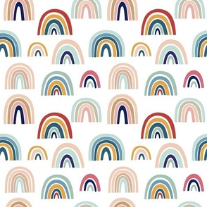 Medium Scale Colorful Boho Rainbows Bright Neutral Gender