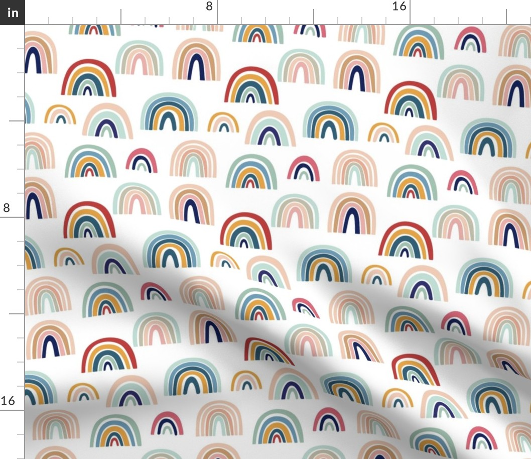 Medium Scale Colorful Boho Rainbows Bright Neutral Gender