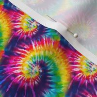 Small Scale Colorful Rainbow Tie Dye Swirl