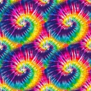 Small Scale Colorful Rainbow Tie Dye Swirl