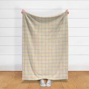 thin plaid - colorful vintage crooked lines on white - gingham pattern