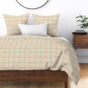 thin plaid - colorful vintage crooked lines on white - gingham pattern