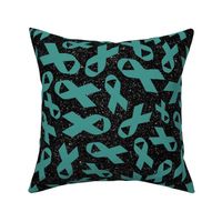 Large Scale Teal Awareness Ribbons on Galactic Black