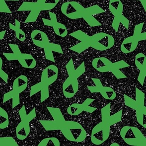 Large Scale Green Awareness Ribbons on Galactic Black