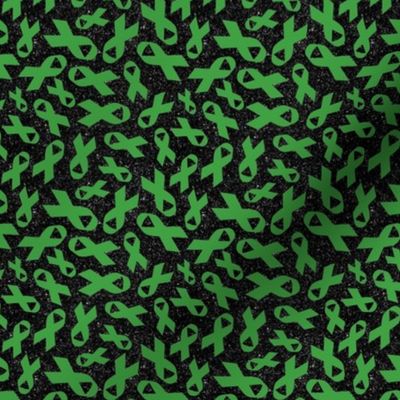 Small Scale Green Awareness Ribbons on Galactic Black