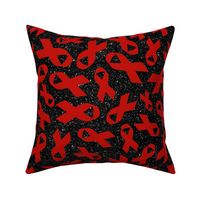 Large Scale Red Awareness Ribbons on Galactic Black