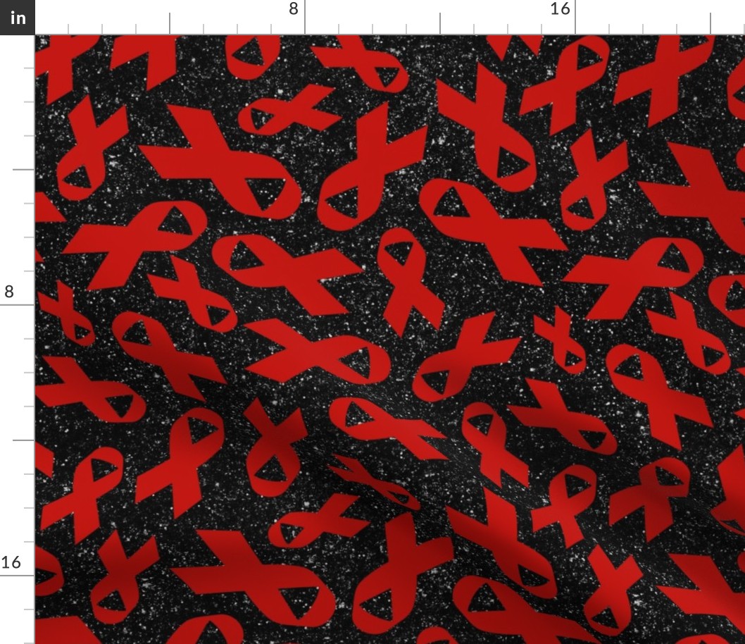 Large Scale Red Awareness Ribbons on Galactic Black
