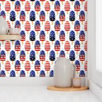 Large Scale Patriotic Popsicles Red White and Blue Stars and Stripes Ice Cream