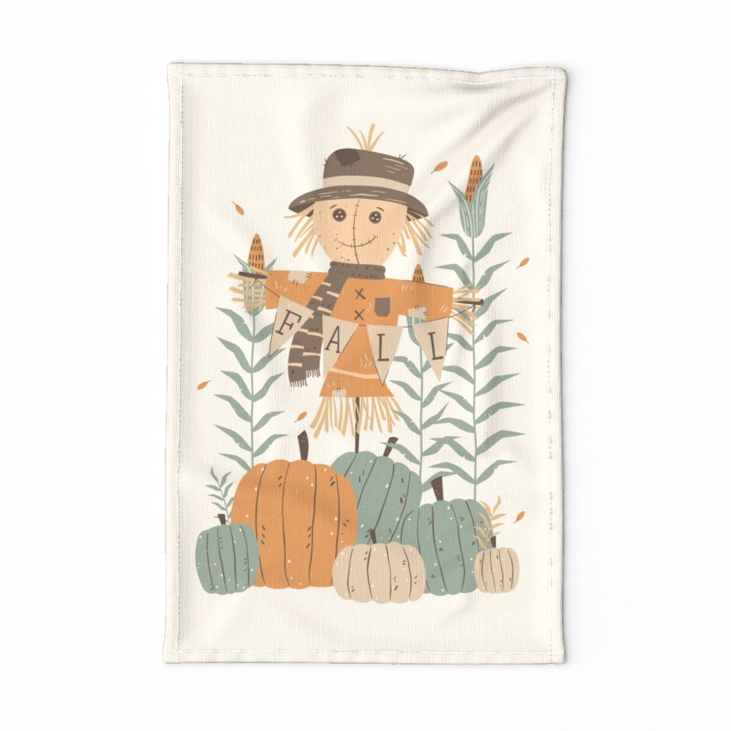 Cheerful Scarecrow Tea Towel