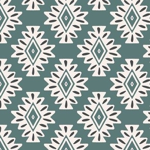 abstract aztec geometric - emerald