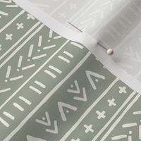 small // Sage Green Mudcloth inspired geometric Shapes