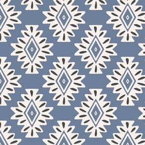 abstract aztec geometric - blue