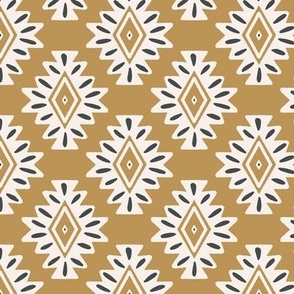 abstract aztec geometric - gold mustard 