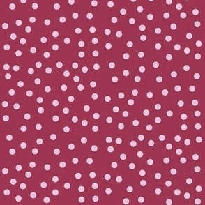 Twinkling Lilac Dots on Dusty Plum - Large Scale