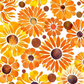 Flower Power – Orange Scattered