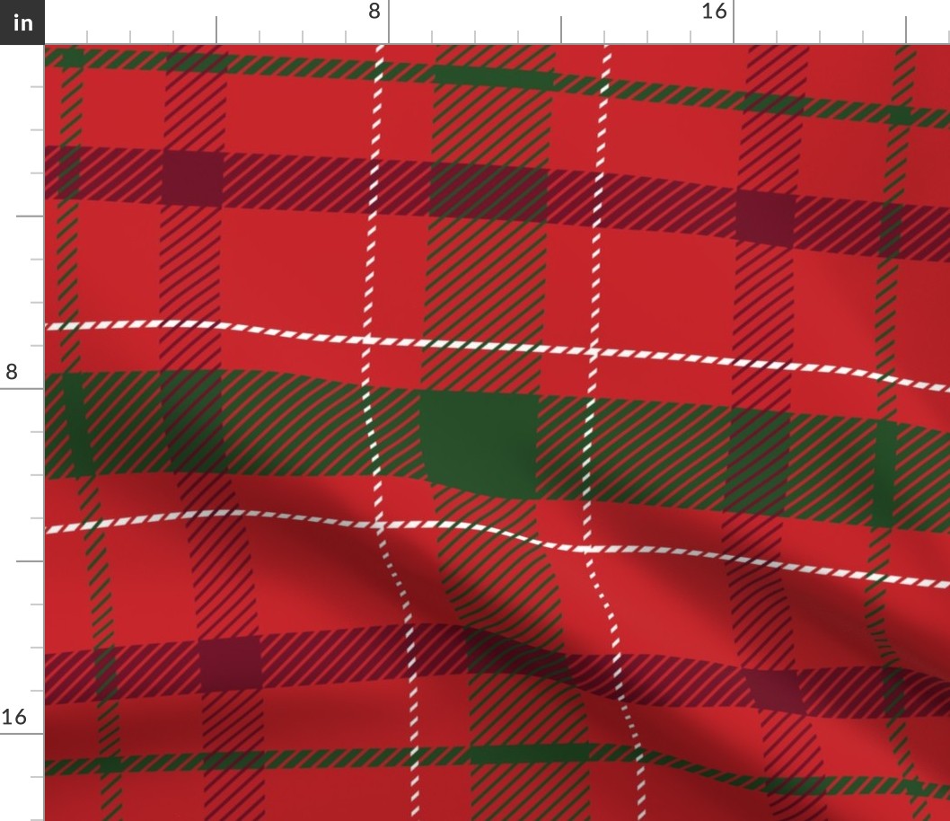Holiday traditional plaid green-red 