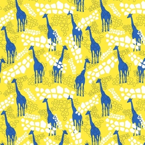 Giraffe blue yellow middle