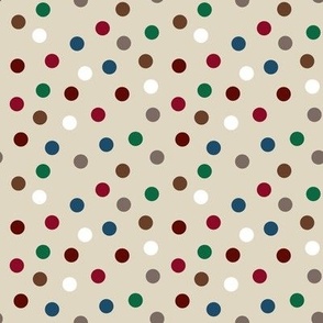 Party Polka Dots, Multi on Sand