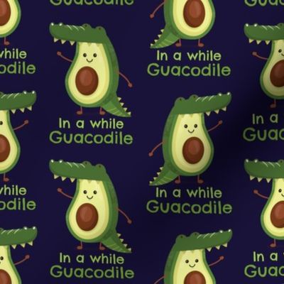 In a While Guacodile Fiesta - Whimsical Avocado Crocodile
