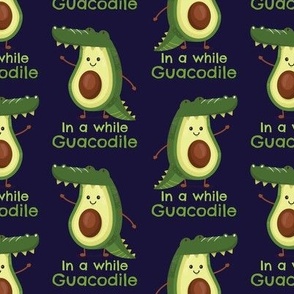 In a While Guacodile Fiesta - Whimsical Avocado Crocodile
