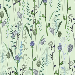 mint wild grasses