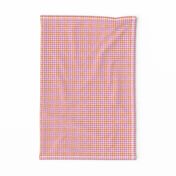 Springham Gingham, Hot Pink & Papaya on White